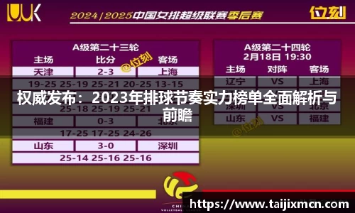 权威发布：2023年排球节奏实力榜单全面解析与前瞻